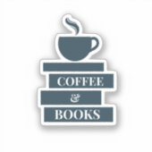 Koffie en Sticker van boeken (Voorkant)