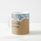 Koffie- en strandthema kust koffiemok (Voorkant links)