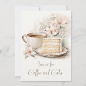 Koffie en taart 65ste verjaardag kaart (Voorkant)