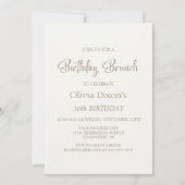 Koffie en taart elke leeftijd Verjaardag Brunch Kaart (Achterkant)