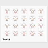Koffie en Taart Ronde Sticker (Vel)