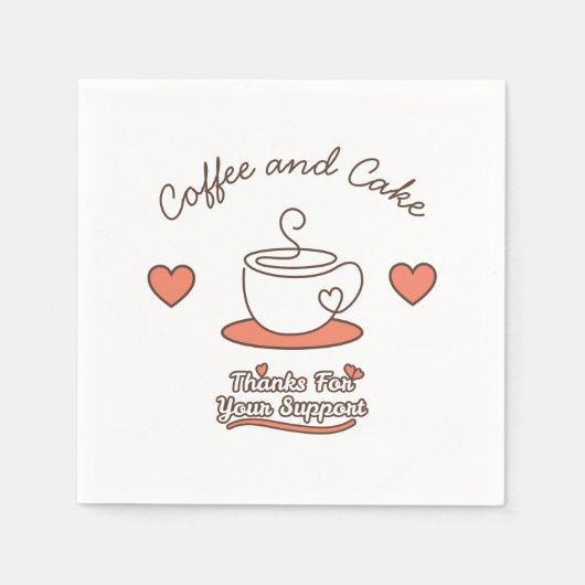Koffie en Taart Servet (Voorkant)