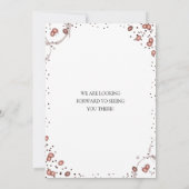 Koffie en taart verjaardagsuitnodiging kaart (Achterkant)