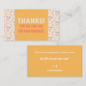 Koffie en taart winkel dank u kaart visitekaartje (Voorkant / Achterkant)