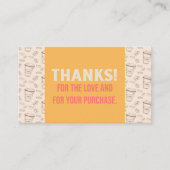 Koffie en taart winkel dank u kaart visitekaartje (Voorkant)