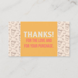 Koffie en taart winkel dank u kaart visitekaartje