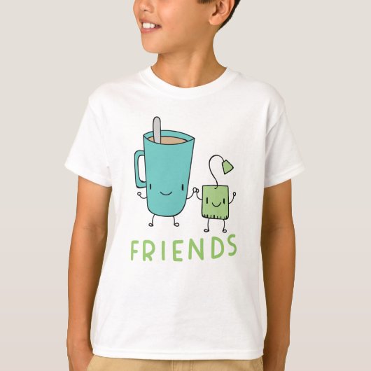 Koffie en Tea Bag Best Friend T-shirt (Voorkant)