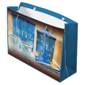 Koffie en thee Afbeelding geschenktas Groot Cadeauzakje (Achterkant Gekanteld)