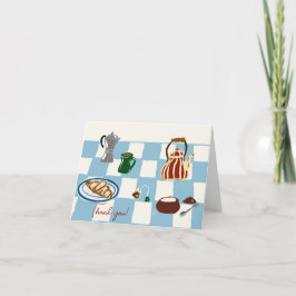 Koffie en thee bedankt kaart