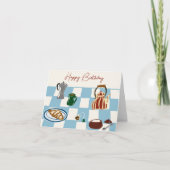 Koffie en thee Happy verjaardagskaart Bedankkaart (Voorkant)