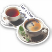 Koffie en thee sticker (Voorkant)