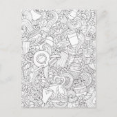 Koffie en theeblaadje briefkaart (Voorkant)