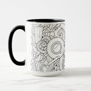 Koffie en theeblaadje mok