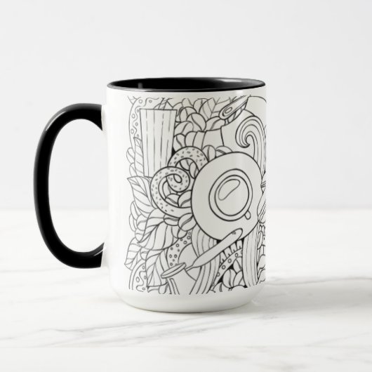 Koffie en theeblaadje mok (Links)