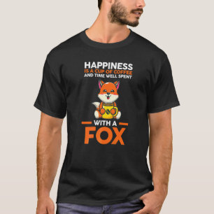 Koffie en tijd besteed met een vos t-shirt