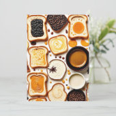 Koffie en toast kaart (Staand voorkant)