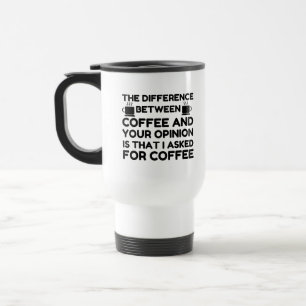 Koffie en uw mening reisbeker
