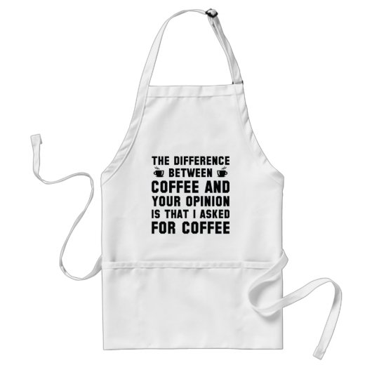Koffie en uw mening standaard schort (Voorkant)