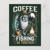Koffie en Vist gaan samen Briefkaart (Voorkant)