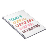 Koffie en vormgeving van de agenda van vandaag notitieboek (Rechterzijde)