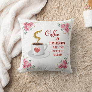 Koffie en vrienden het perfecte mengsel kussen