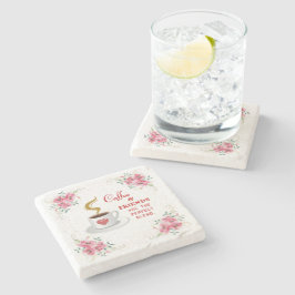 Koffie en vrienden het perfecte mengsel stenen onderzetter