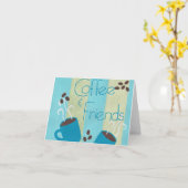 Koffie en vrienden kaart (Gele Bloem)