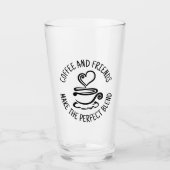 Koffie en vrienden, maak het perfecte mengsel glas (Voorkant)