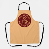 Koffie en vrienden, maak het perfecte mengsel schort (Voorkant)