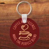 Koffie en vrienden, maak het perfecte mengsel sleutelhanger (Voorkant)