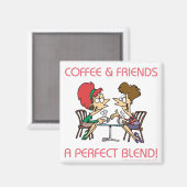 KOFFIE EN VRIENDEN... MAGNEET (Voorkant / Achterkant)