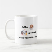 Koffie en vrienden maken de perfecte mix koffiemok (Links)