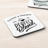 Koffie en vrienden maken het perfecte mengsel bier onderzetter (Linkerzijde)