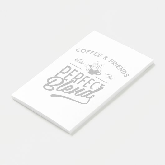 Koffie en vrienden maken het perfecte mengsel post-it® notes (Schuin)