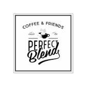 Koffie en vrienden maken het perfecte mengsel rubberstempel (Afrduk)