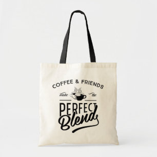 Koffie en vrienden maken het perfecte mengsel tote bag