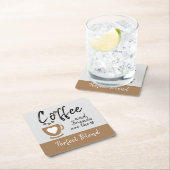 Koffie en vrienden perfect bruin mengen kartonnen onderzetters (Insitu)