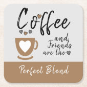 Koffie en vrienden perfect bruin mengen kartonnen onderzetters (Voorkant)