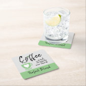 Koffie en vrienden perfect groen mengen kartonnen onderzetters (Insitu)