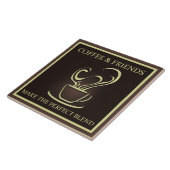 Koffie en vrienden tegeltje (Zijkant)