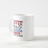 Koffie en vrienden Typografie Koffie Mok (Voorkant links)