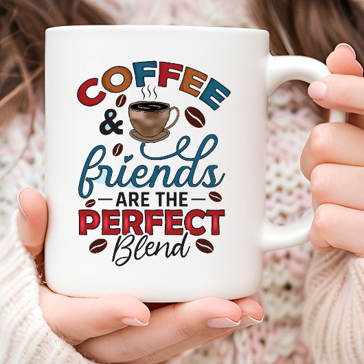 Koffie en vrienden Typografie Koffie Mok