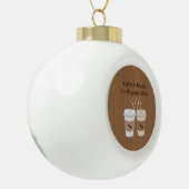 Koffie en vrienden zijn de perfecte overvloed keramische bal ornament (Links)