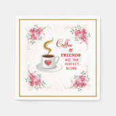 Koffie en vrienden zijn het perfecte mengsel servet (Voorkant)