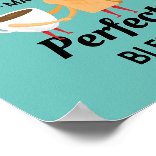 Koffie- en vriendenvolwaardig overvloeiPoster Poster (Hoek)