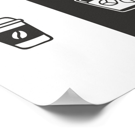 Koffie en whiskey — Am/PM Poster (Hoek)