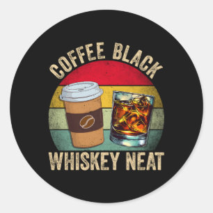 Koffie en whisky Drink drinkers Ronde Sticker
