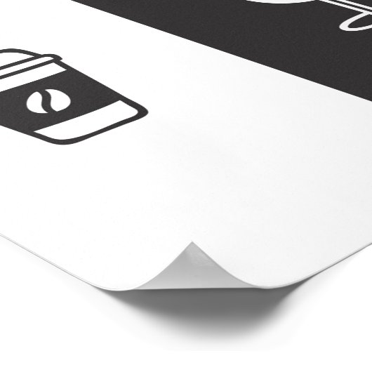 Koffie en wijn - am/m poster (Hoek)