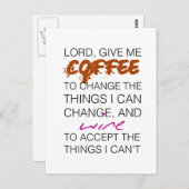 Koffie en wijn briefkaart (Voorkant / Achterkant)