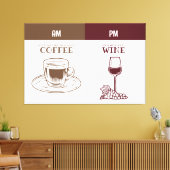 Koffie en wijn canvas afdruk (Insitu (Woonkamer))